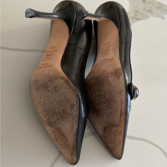 Jimmy Choo- Heidi- Leather/ Suede/ Button Detail- Women’s Pumps - Picture 6 of 7